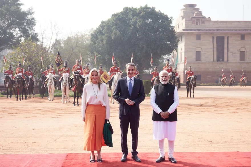 Στο Νέο Δελχί ο Κυριάκος Μητσοτάκης - Μήνυμα εμβάθυνσης της συνεργασίας Ελλάδας και Ινδίας